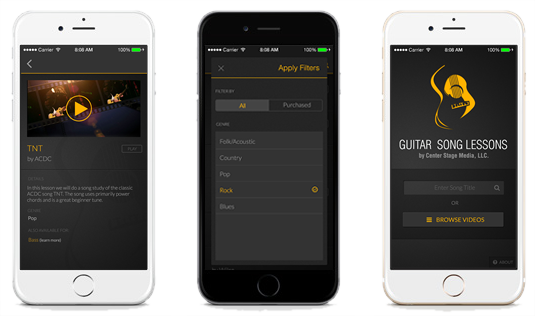 Guitar Song Lessons - Center Stage Media, LLC